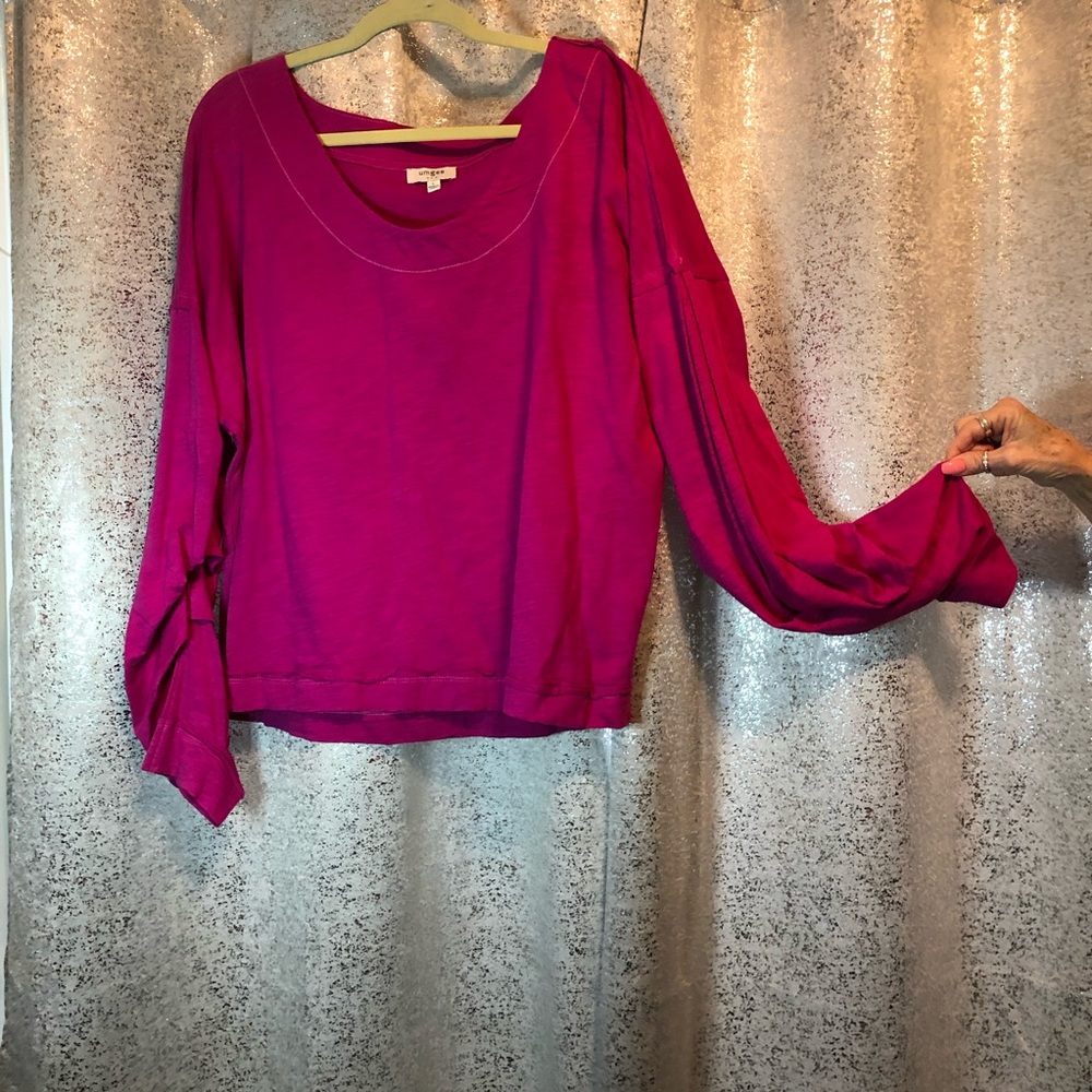 Pink Umgee Blouse - Hot Pink